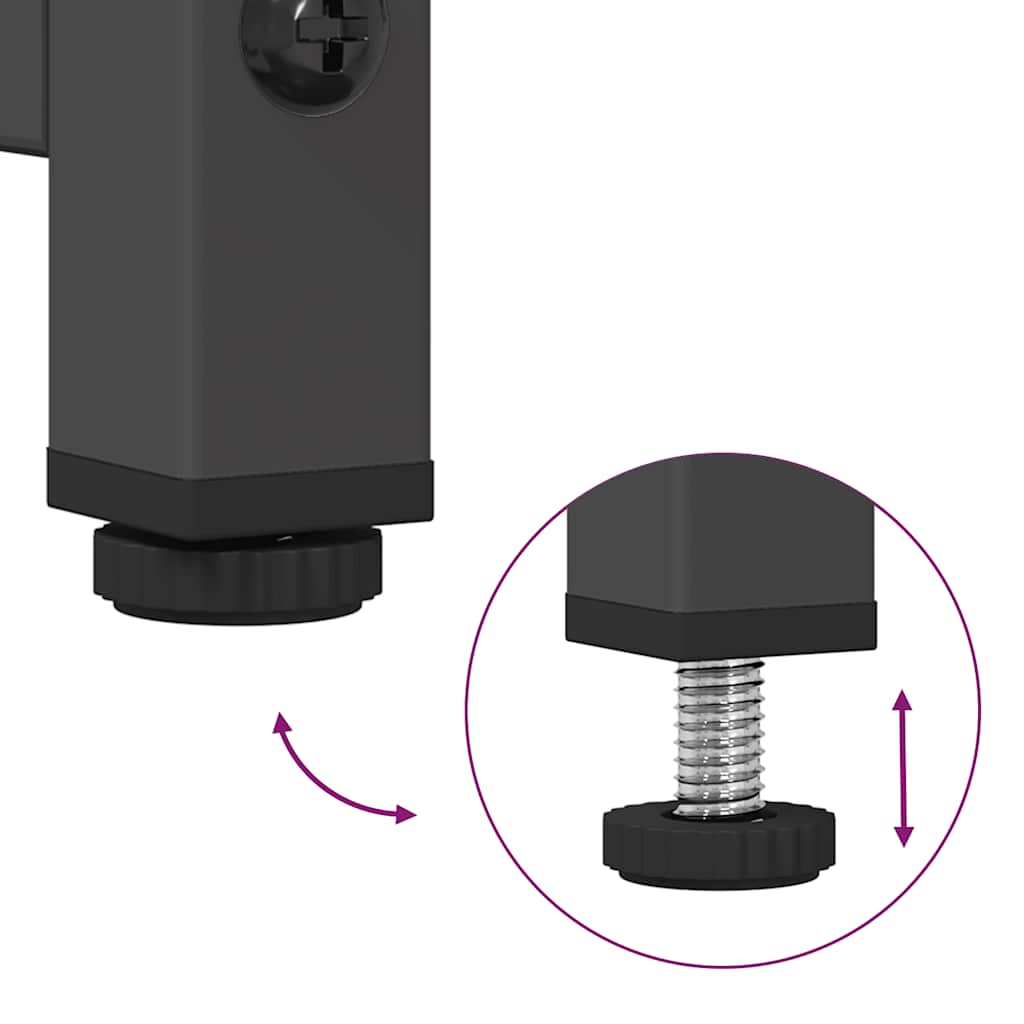 TV-Möbel DIV. TV-Bänk Svart 100,5x39x60,5 cm kallvalsat stål