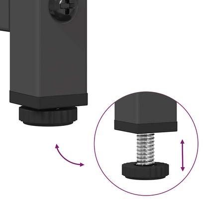 TV-Möbel DIV. TV-Bänk Svart 100,5x39x60,5 cm kallvalsat stål