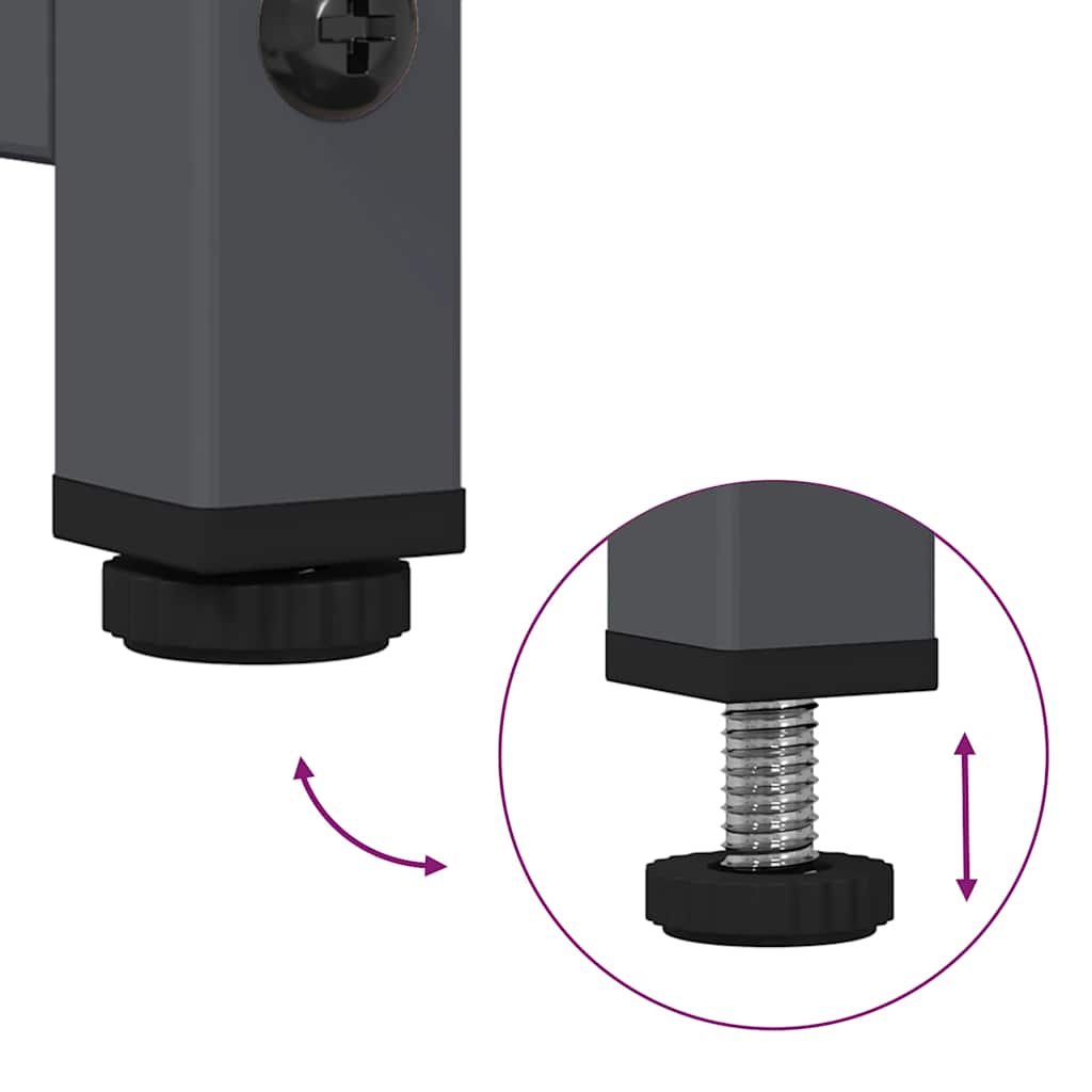 TV-Möbel DIV. TV-Bänk antracit 100,5x39x60,5 cm kallvalsat stål