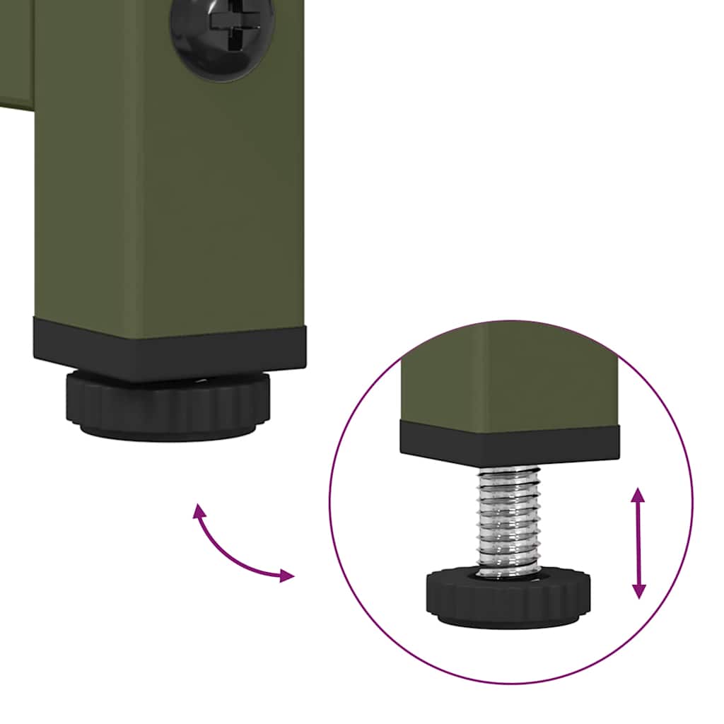 TV-Möbel DIV. TV-Bänk olivgrön 100,5x39x60,5 cm kallvalsat stål