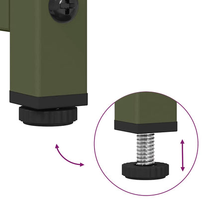 TV-Möbel DIV. TV-Bänk olivgrön 100,5x39x60,5 cm kallvalsat stål