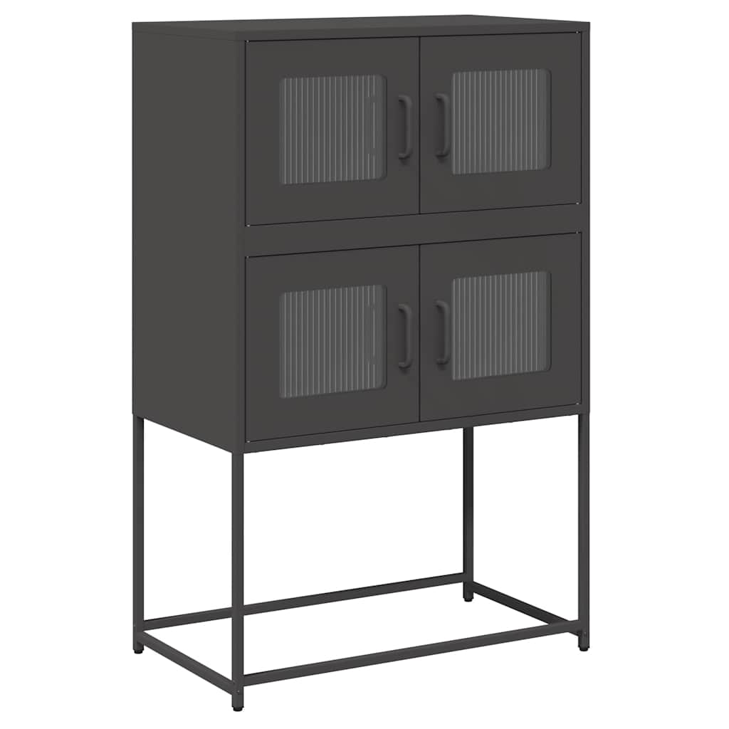 Skåp DIV. Svart 68x39x107 cm stål