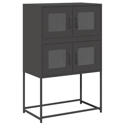 Skåp DIV. Svart 68x39x107 cm stål