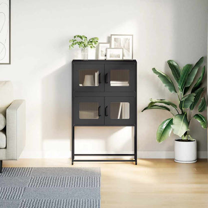 Skåp DIV. Svart 68x39x107 cm stål