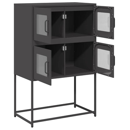 Skåp DIV. Svart 68x39x107 cm stål