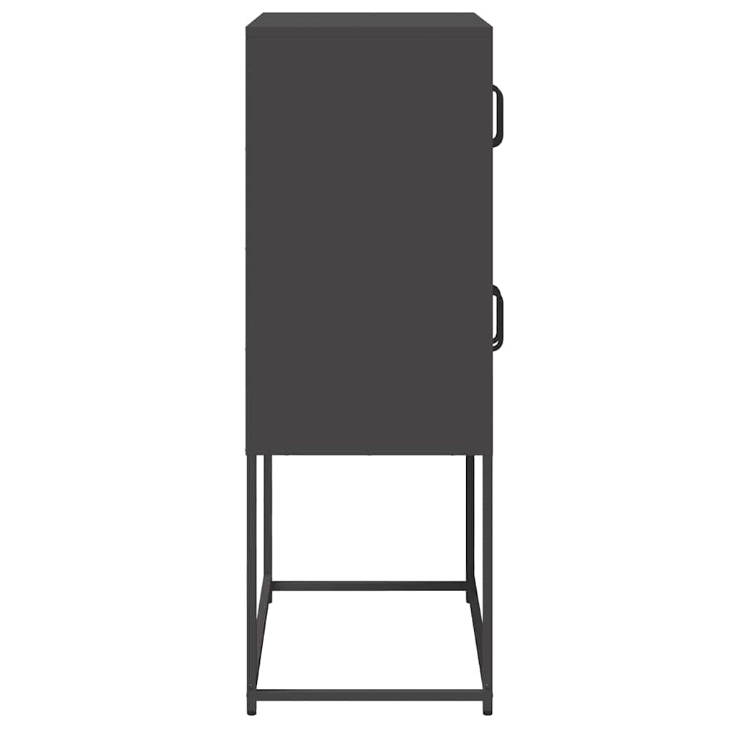 Skåp DIV. Svart 68x39x107 cm stål