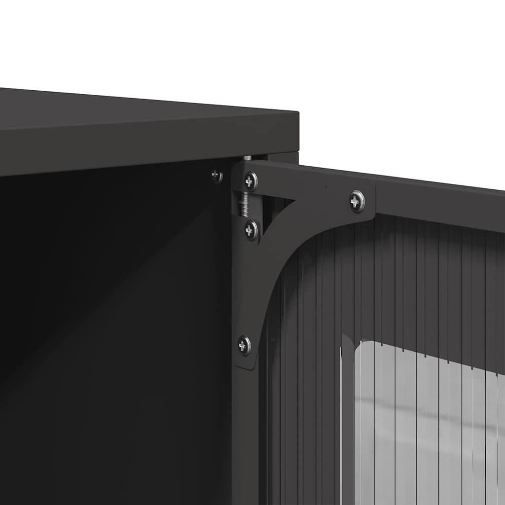 Skåp DIV. Svart 68x39x107 cm stål