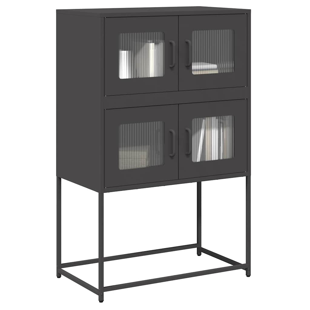 Skåp DIV. Svart 68x39x107 cm stål