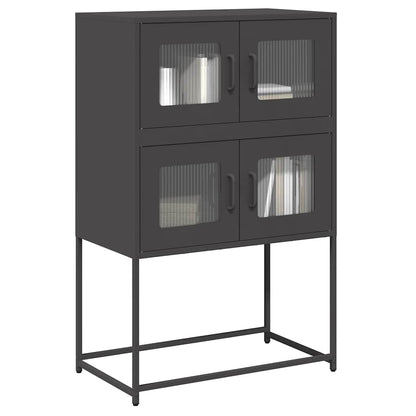 Skåp DIV. Svart 68x39x107 cm stål
