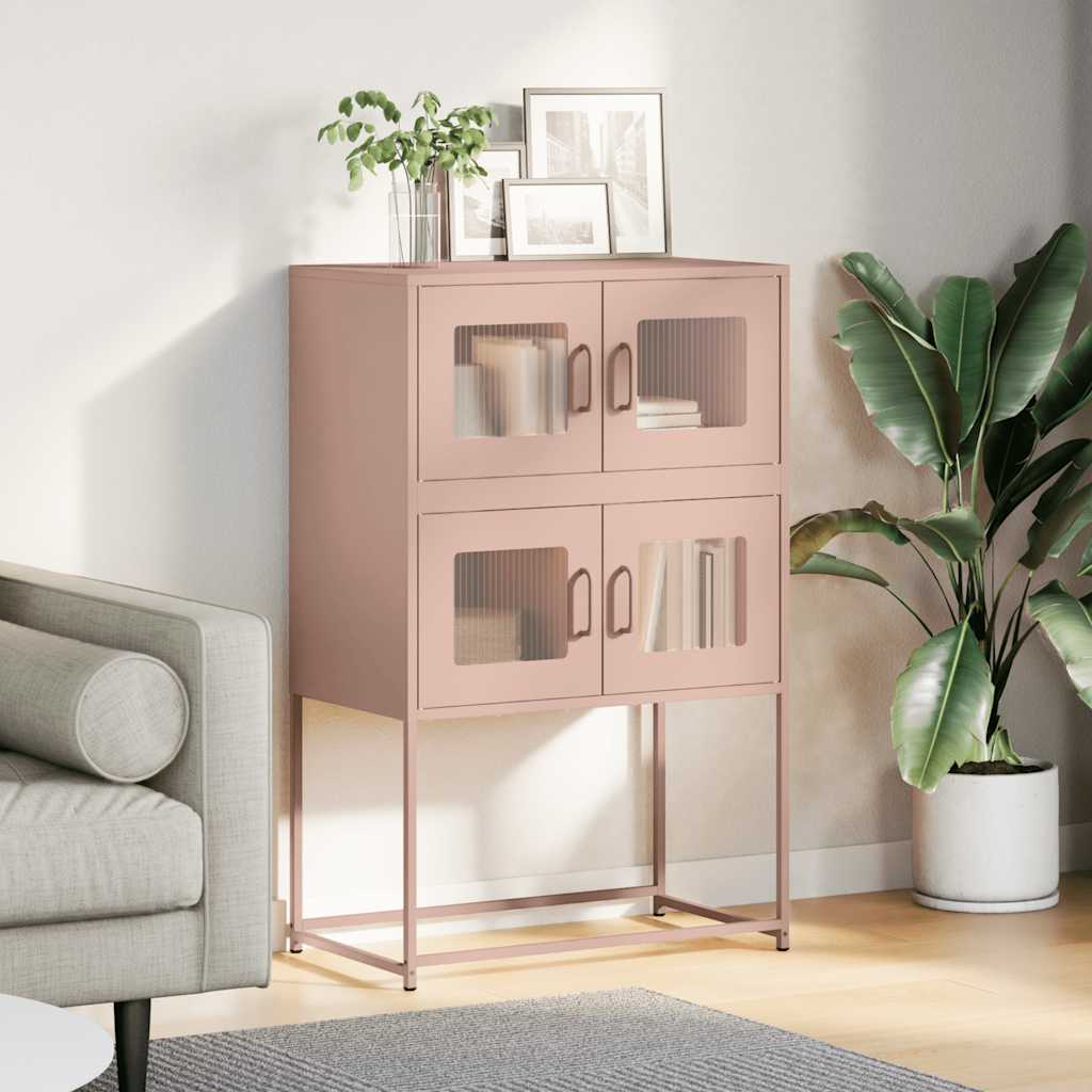 Skåp DIV. rosa 68x39x107 cm stål