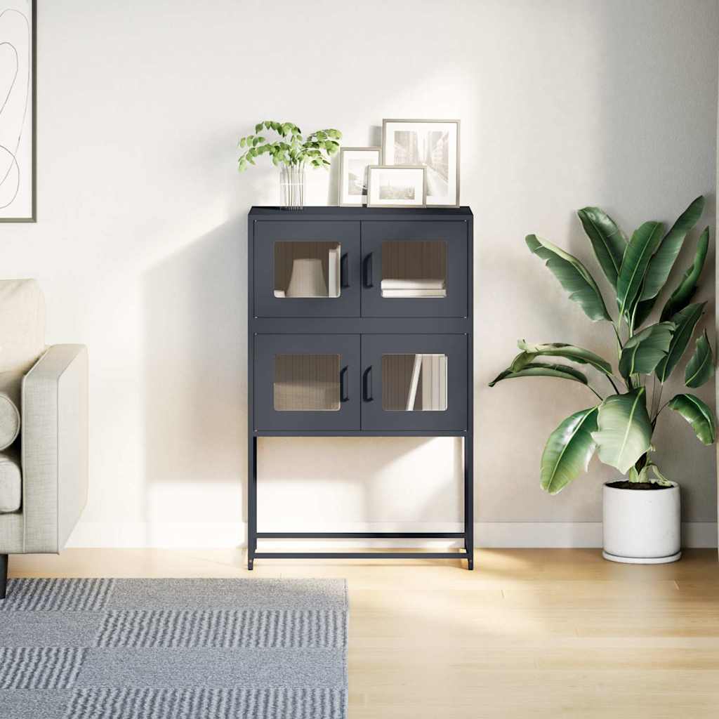 Skåp DIV. antracit 68x39x107 cm stål