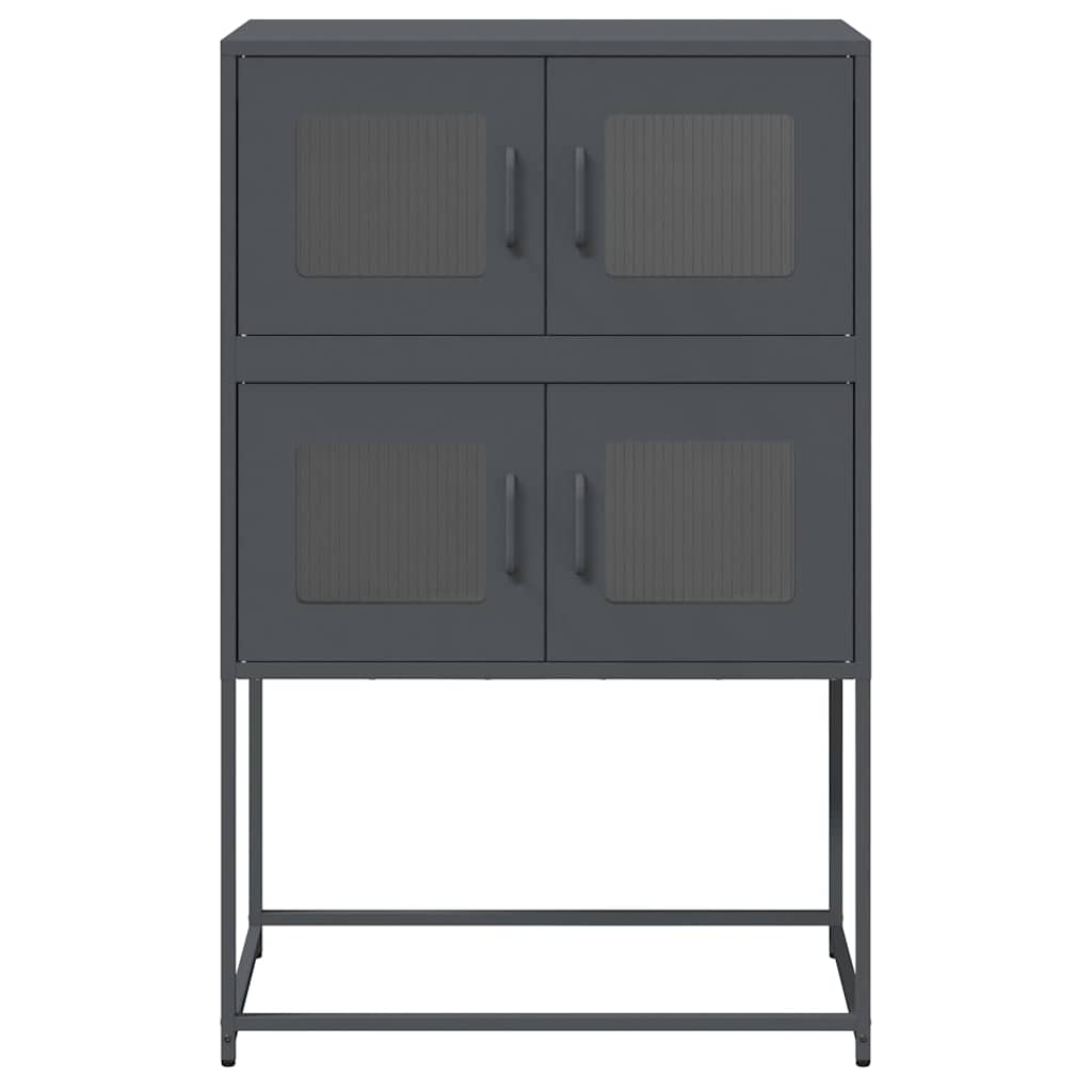 Skåp DIV. antracit 68x39x107 cm stål
