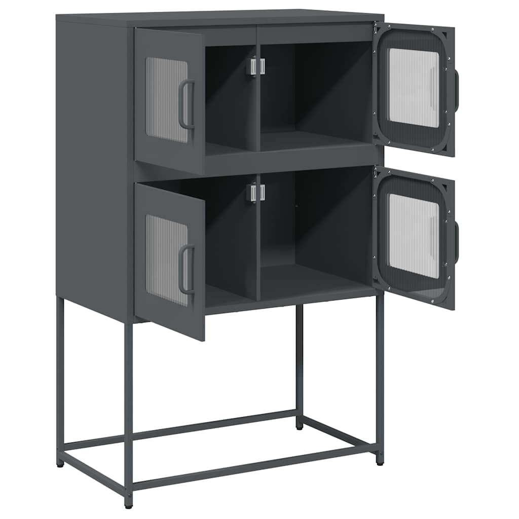 Skåp DIV. antracit 68x39x107 cm stål