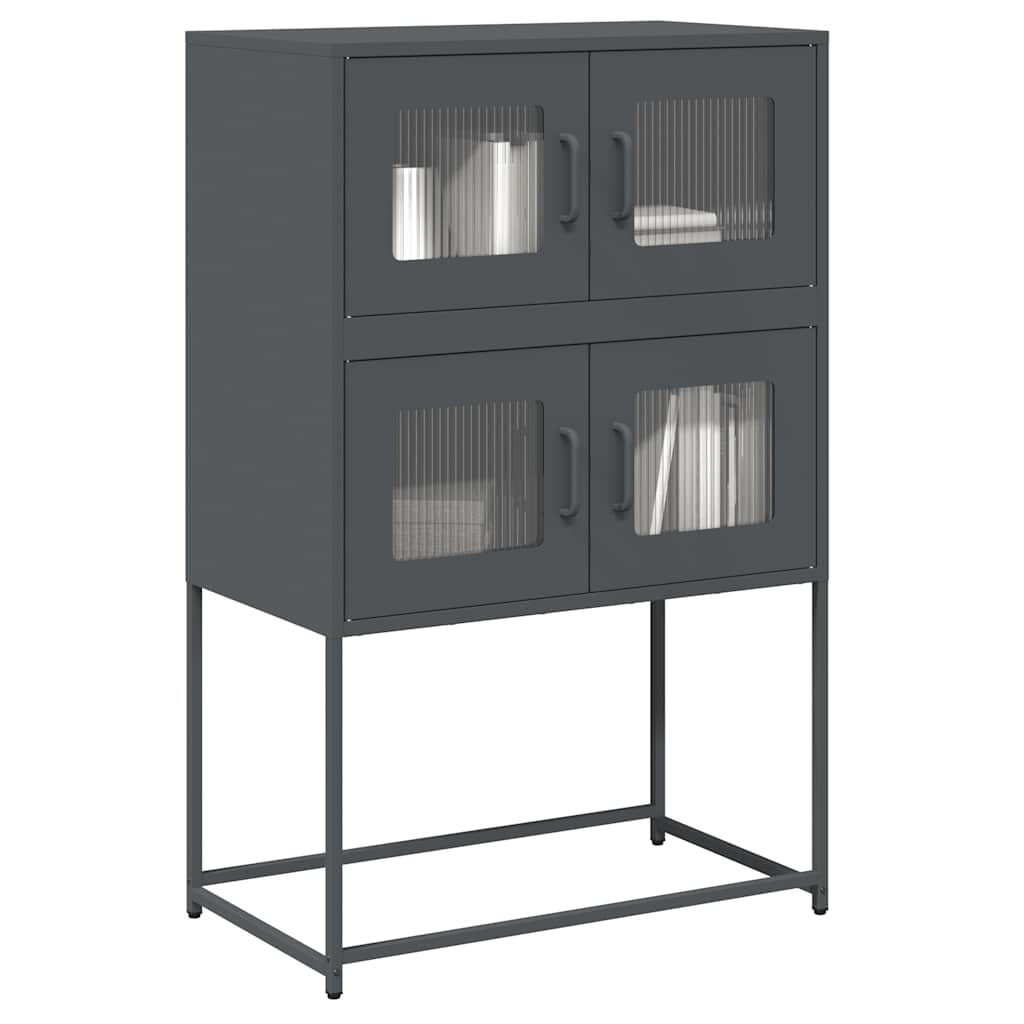 Skåp DIV. antracit 68x39x107 cm stål
