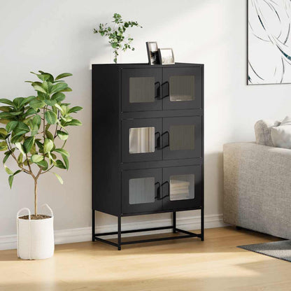 Skåp DIV. Svart 68x39x123 cm stål