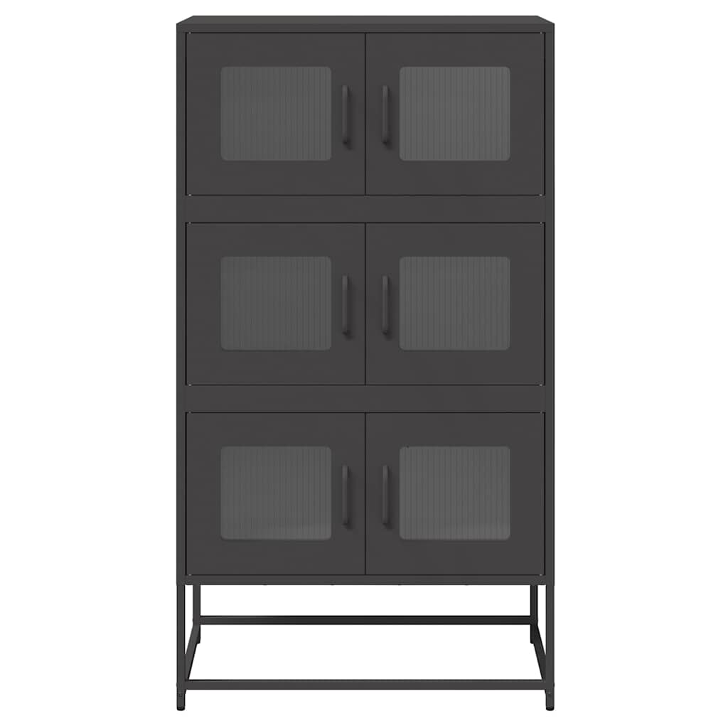 Skåp DIV. Svart 68x39x123 cm stål