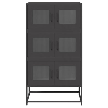 Skåp DIV. Svart 68x39x123 cm stål