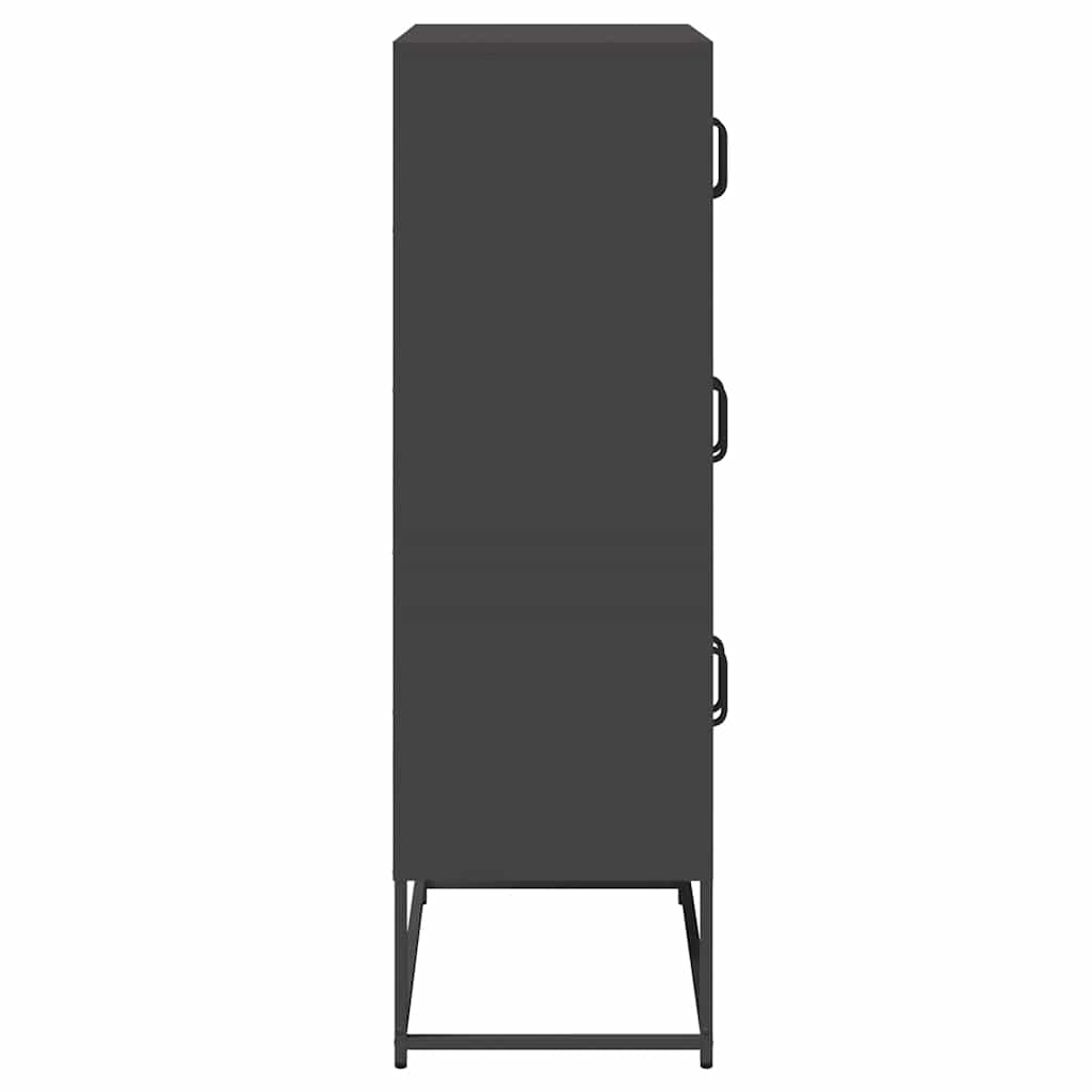 Skåp DIV. Svart 68x39x123 cm stål