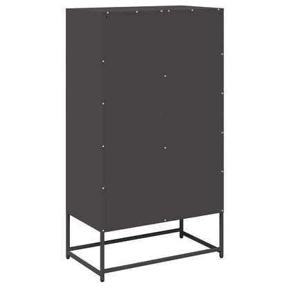 Skåp DIV. Svart 68x39x123 cm stål