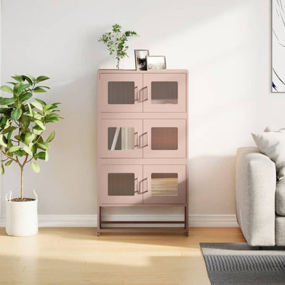 Skåp DIV. rosa 68x39x123 cm stål