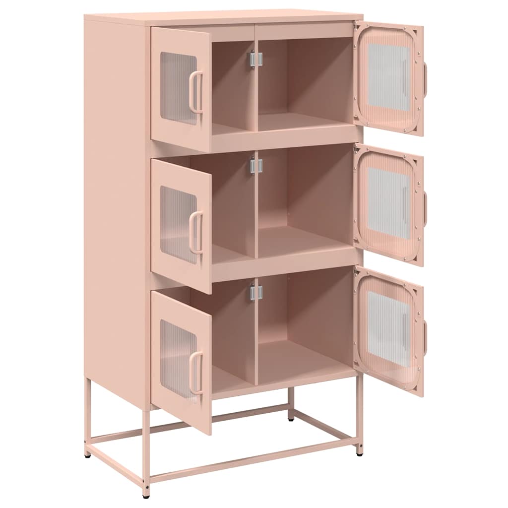 Skåp DIV. rosa 68x39x123 cm stål
