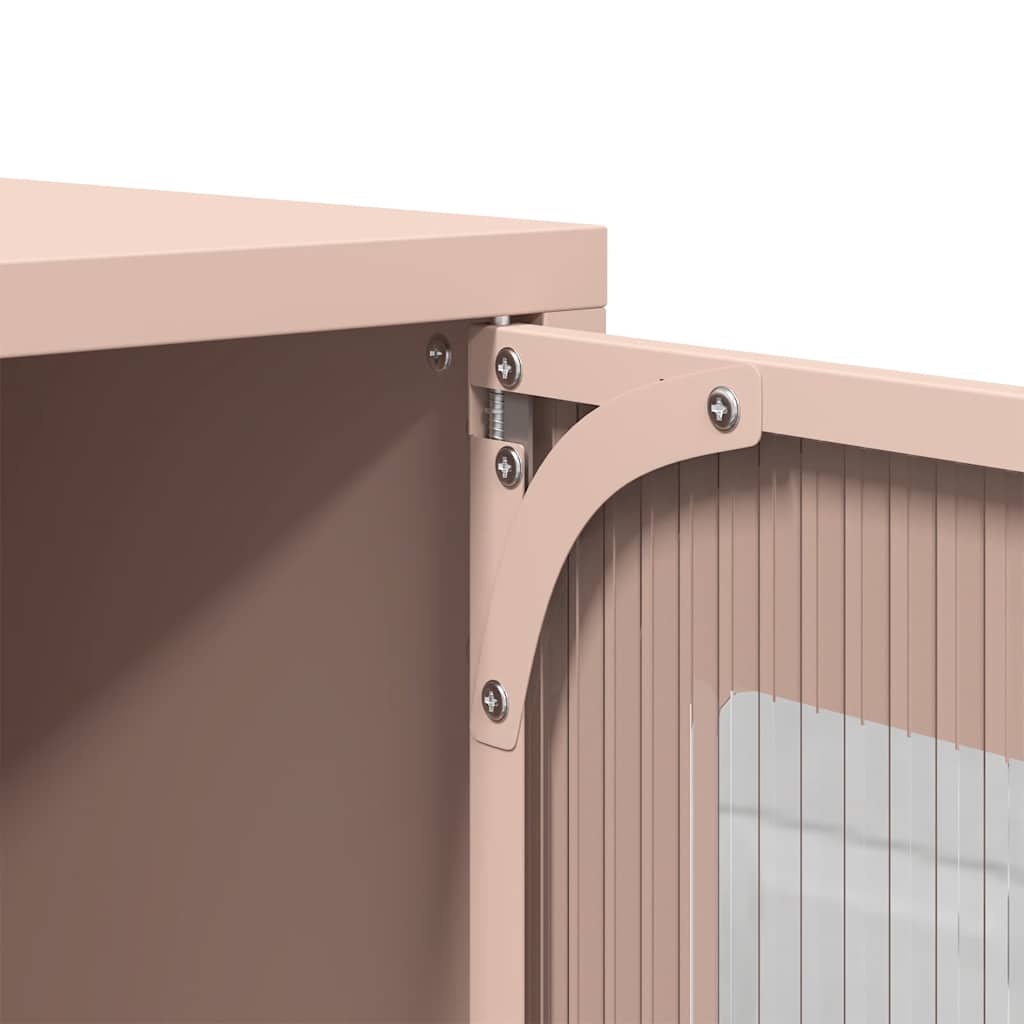 Skåp DIV. rosa 68x39x123 cm stål