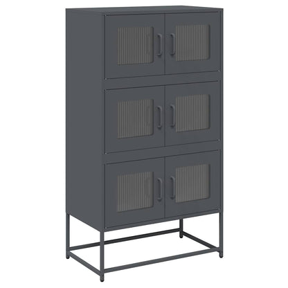 Skåp DIV. antracit 68x39x123 cm stål