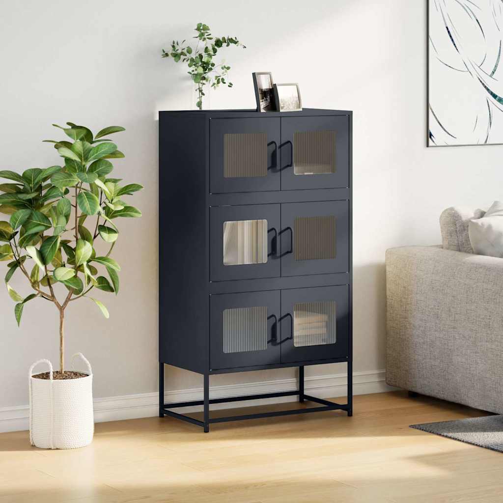 Skåp DIV. antracit 68x39x123 cm stål