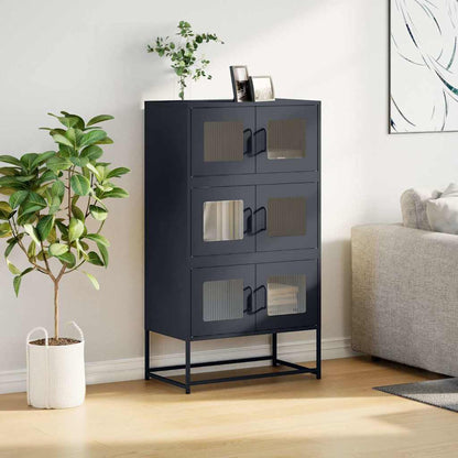 Skåp DIV. antracit 68x39x123 cm stål
