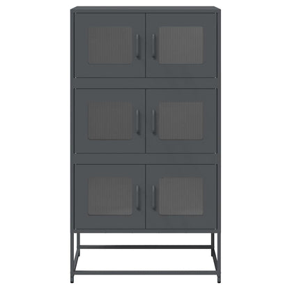 Skåp DIV. antracit 68x39x123 cm stål