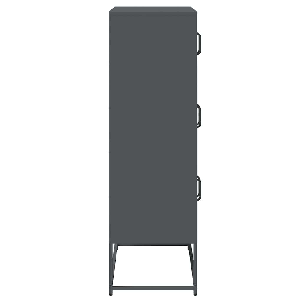 Skåp DIV. antracit 68x39x123 cm stål