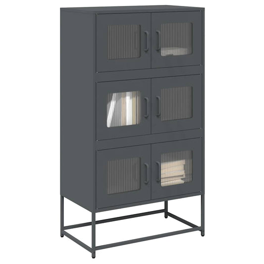 Skåp DIV. antracit 68x39x123 cm stål
