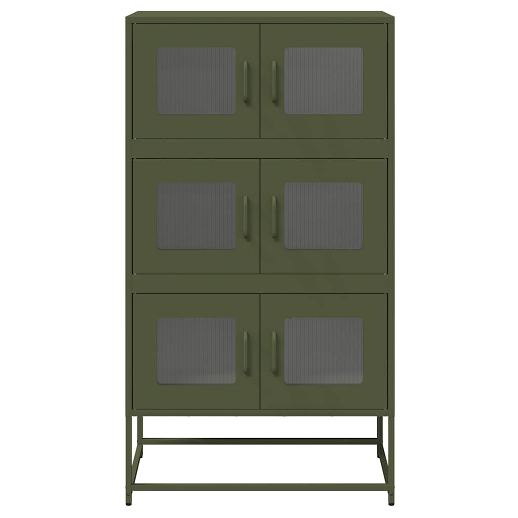 Skåp DIV. olivgrön 68x39x123 cm stål