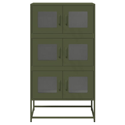Skåp DIV. olivgrön 68x39x123 cm stål