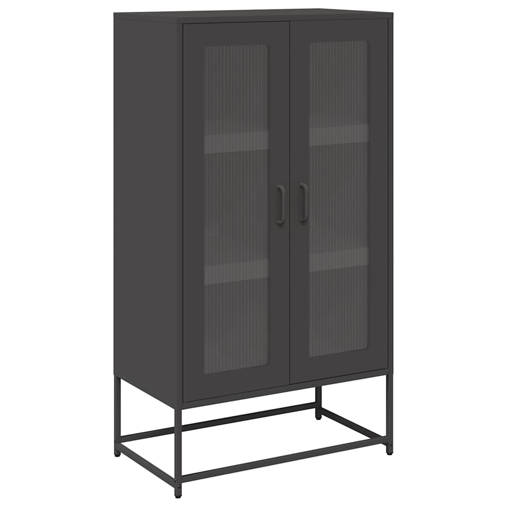 Skåp DIV. Svart 68x39x123 cm stål