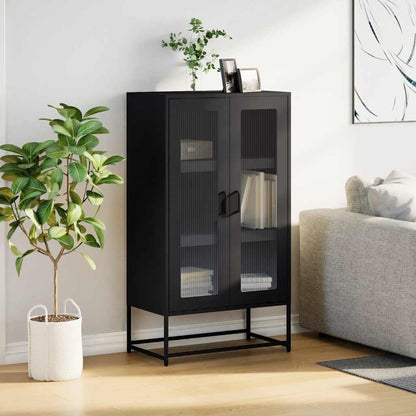 Skåp DIV. Svart 68x39x123 cm stål