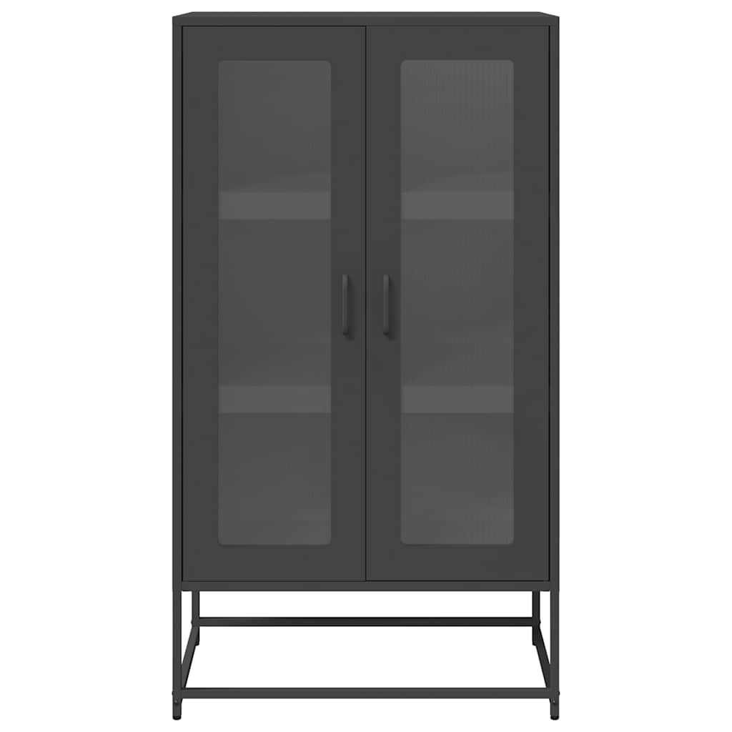 Skåp DIV. Svart 68x39x123 cm stål
