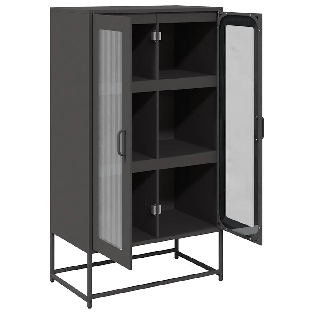 Skåp DIV. Svart 68x39x123 cm stål