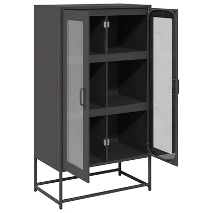Skåp DIV. Svart 68x39x123 cm stål