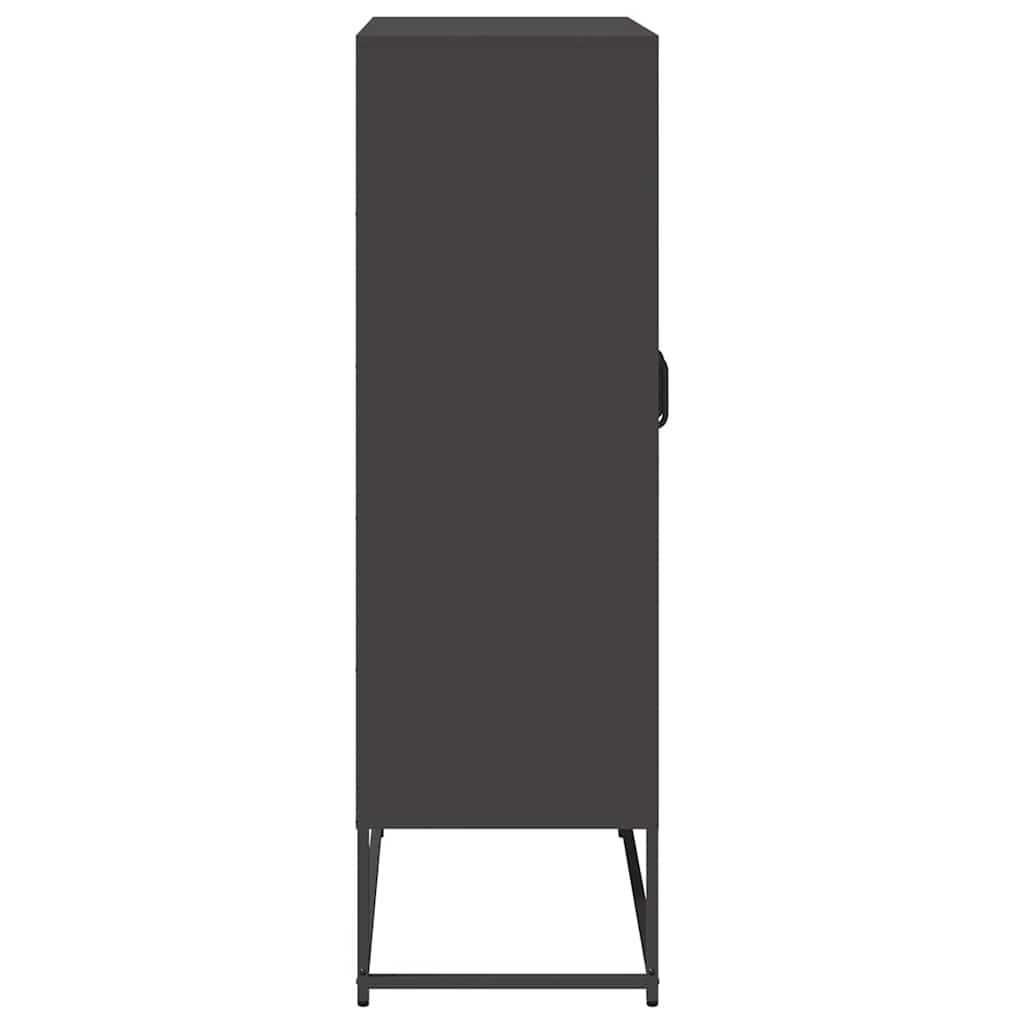 Skåp DIV. Svart 68x39x123 cm stål