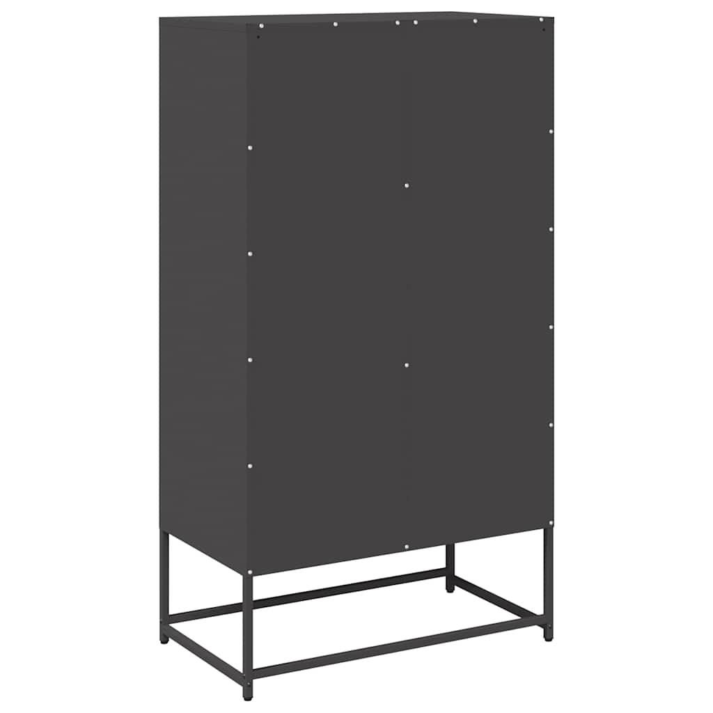 Skåp DIV. Svart 68x39x123 cm stål