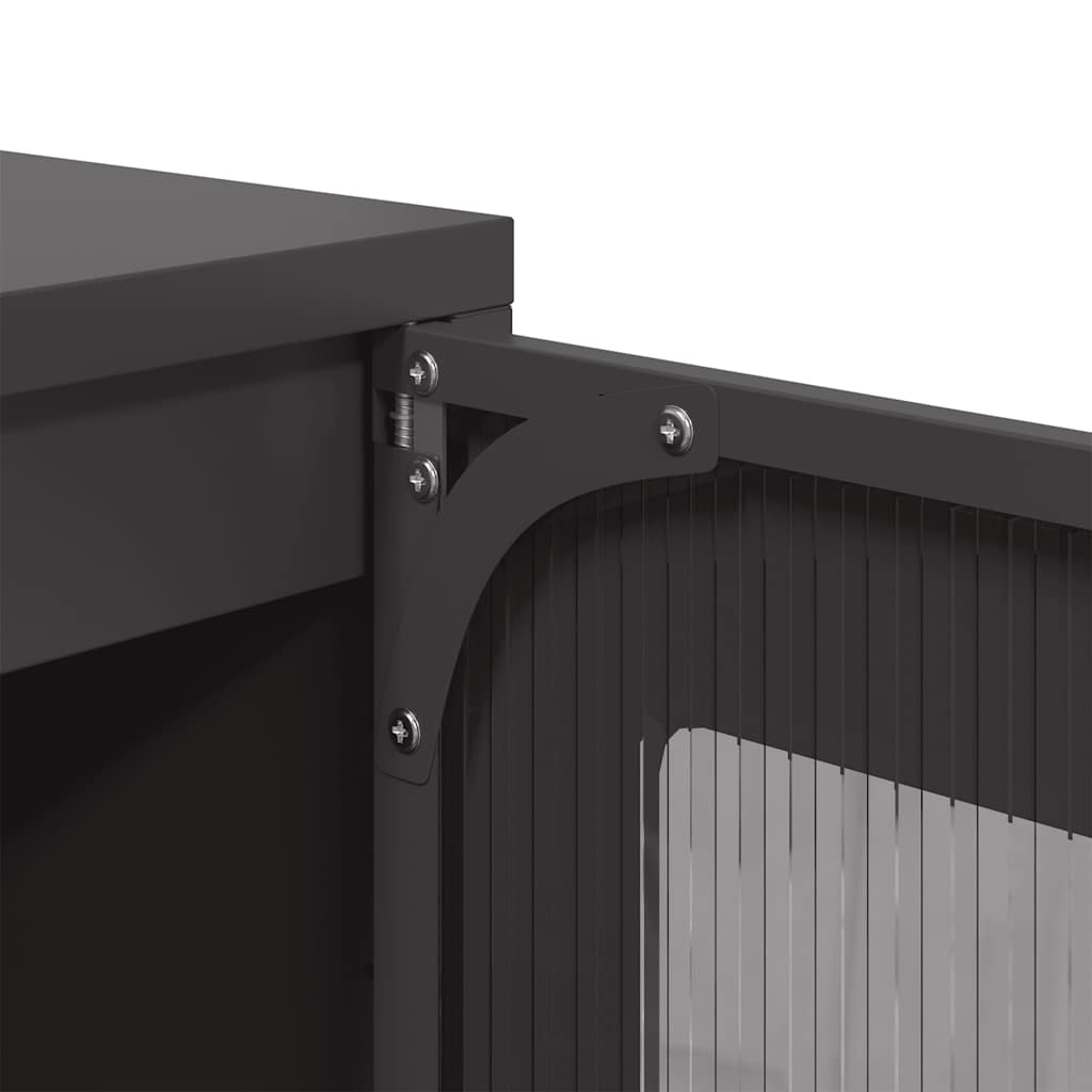 Skåp DIV. Svart 68x39x123 cm stål