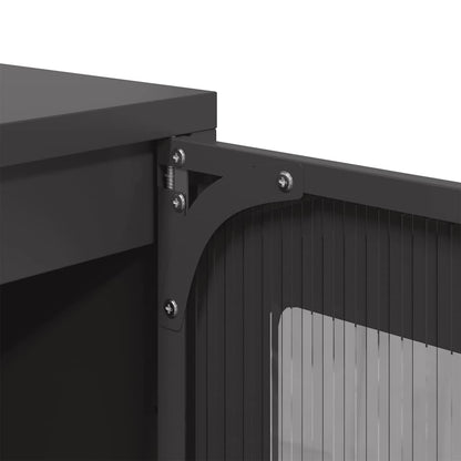 Skåp DIV. Svart 68x39x123 cm stål