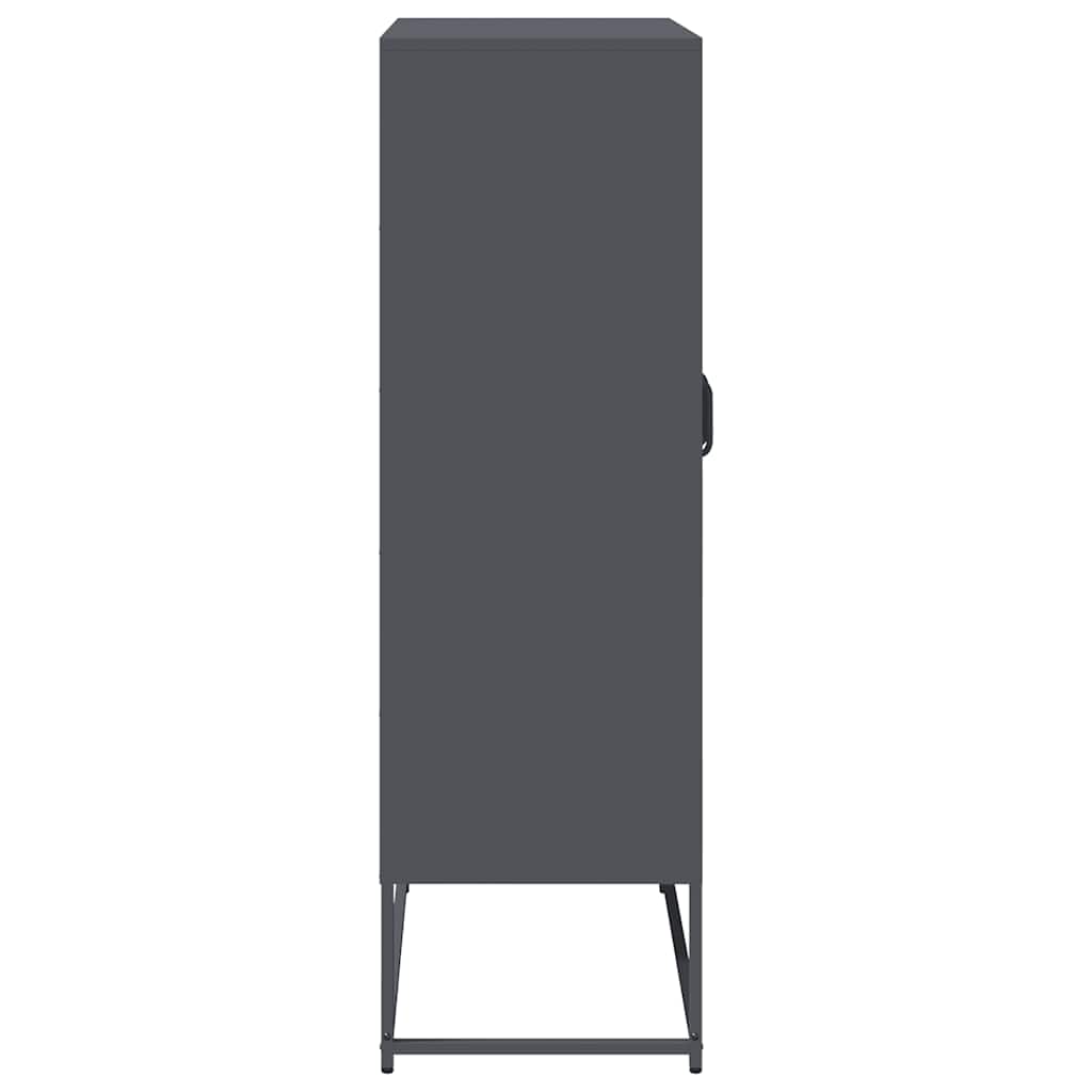 Skåp DIV. antracit 68x39x123 cm stål