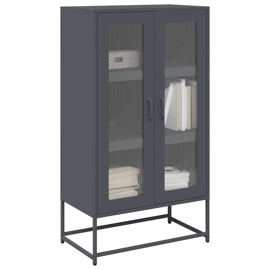 Skåp DIV. antracit 68x39x123 cm stål