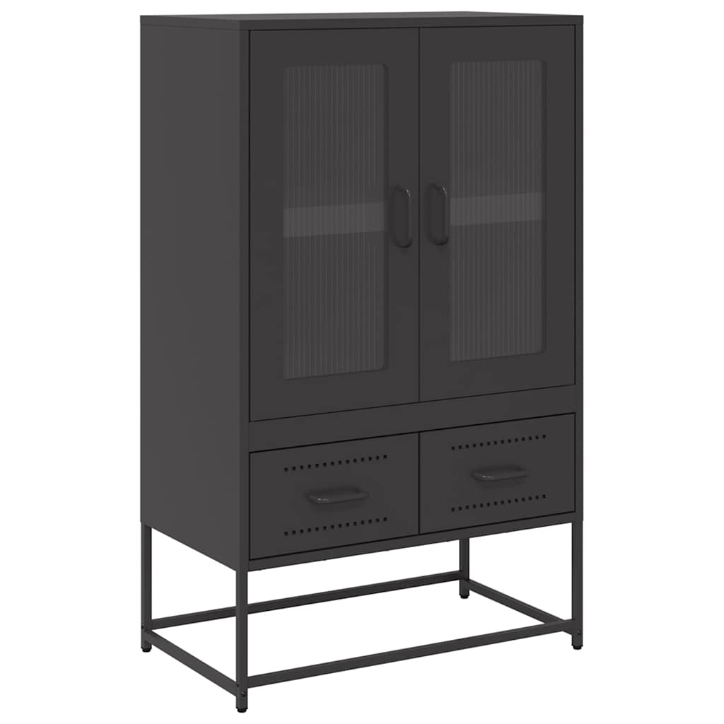 Skåp DIV. Svart 68x39x111,5 cm stål