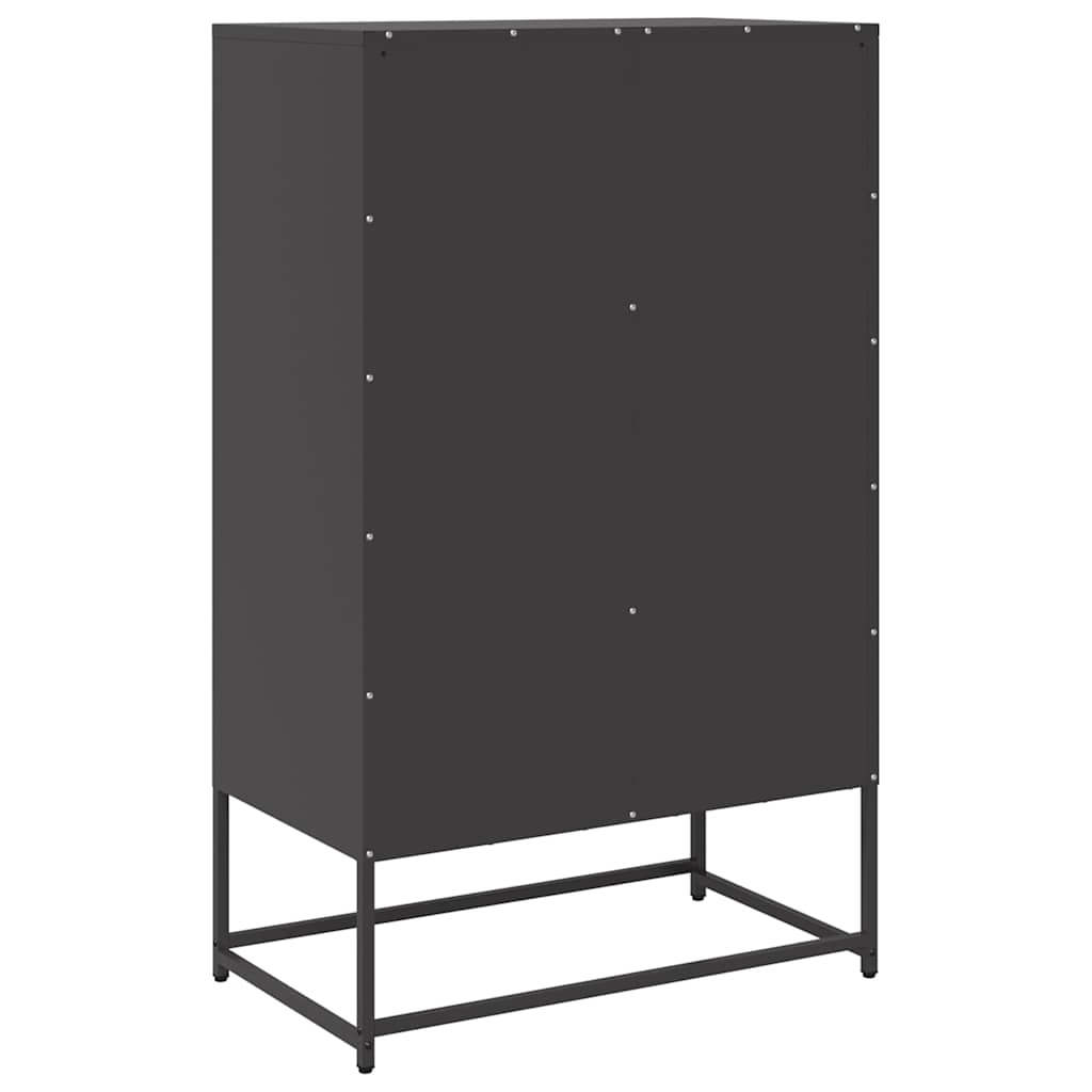 Skåp DIV. Svart 68x39x111,5 cm stål
