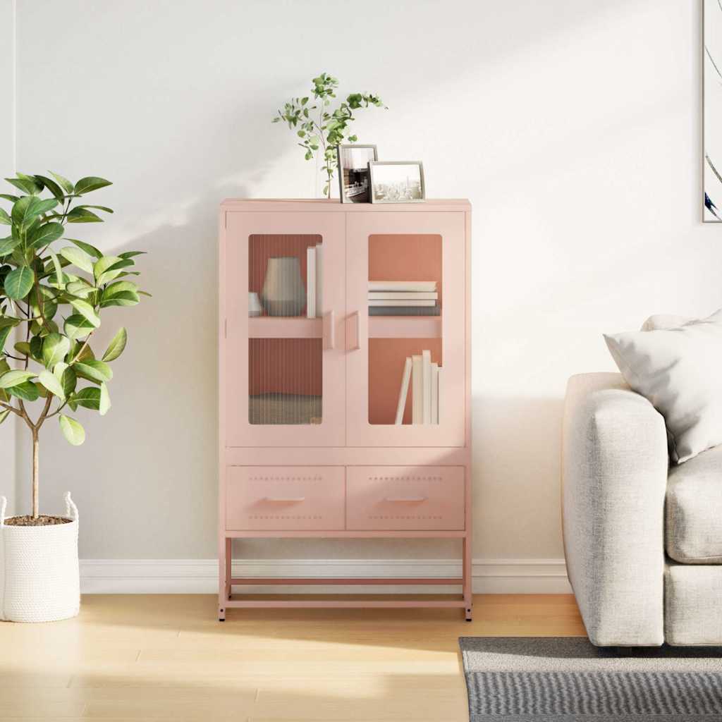 Skåp DIV. rosa 68x39x111,5 cm stål