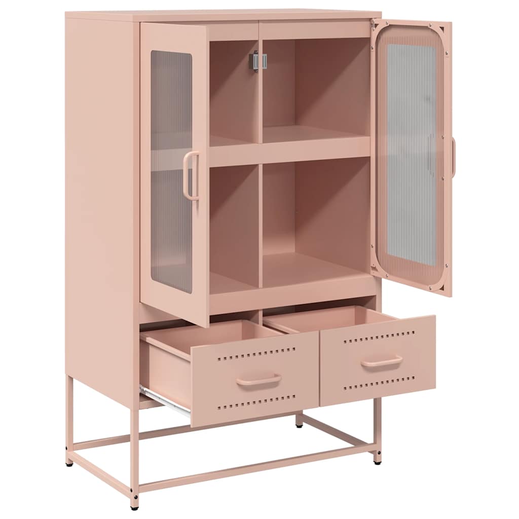 Skåp DIV. rosa 68x39x111,5 cm stål