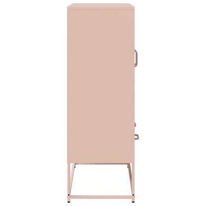 Skåp DIV. rosa 68x39x111,5 cm stål